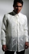 Men's Barong Cream Jusi fabric 100521 Cream Men's Barong Cream Jusi fabric 100521 Cream